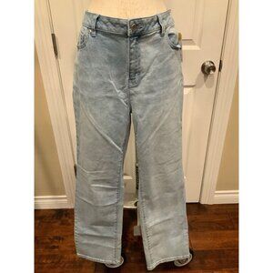 J McLaughlin Light Wash Straight Leg Blue Jeans, Size 12